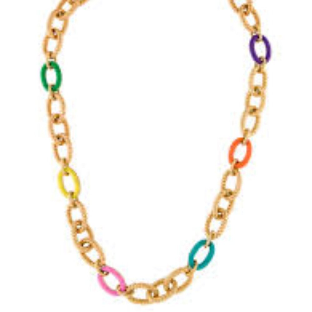 Sylvia Toledano Atlantis multi-color and gold Chain Necklace
